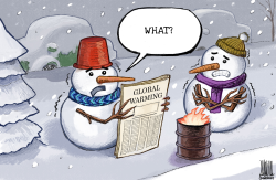 GLOBAL WARMING AND SNOW STORM by Luojie
