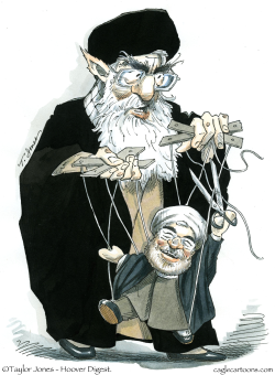Khamenei and Rouhani -  by Taylor Jones
