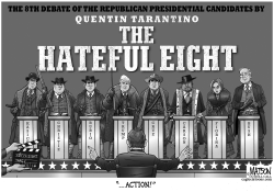 REPUBLICAN CANDIDATES DEBATE IN THE HATEFUL EIGHT by R.J. Matson