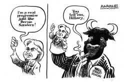 HILLARY AND DONORS by Jimmy Margulies