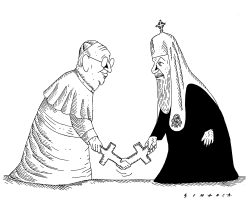 POPE FRANCIS AND PATRIARCH KIRILL by Osmani Simanca