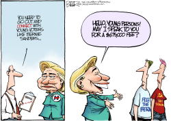 HILLARY CONNECTS  by Nate Beeler