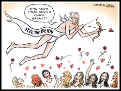 BERNIE CUPID FEELING THE LOVE OF YOUNG WOMEN by J.D. Crowe