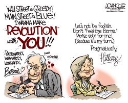 CLINTON AND SANDERS VALENTINES  by John Cole