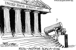 SCALIA -RIP by Milt Priggee