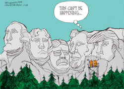 MT RUSHMORE by Bill Schorr