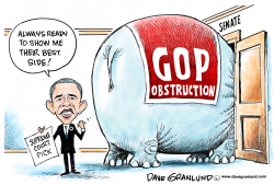 GOP OBSTRUCTION AND SCOTUS PICK  by Dave Granlund