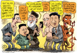 APPLE COURTS AND DESPOTS  by Daryl Cagle