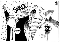 TRUMP AND THE GOP, B/W by Randy Bish