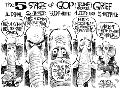 FIVE STAGES OF GOP GRIEF by John Darkow