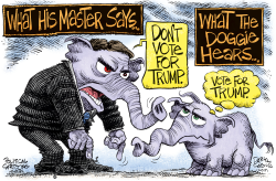 WHAT THE GOP DOGGIE HEARS  by Daryl Cagle