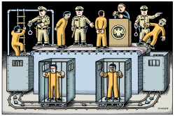 PRISON INDUSTRIAL COMPLEX COLOR VERSION by Andy Singer