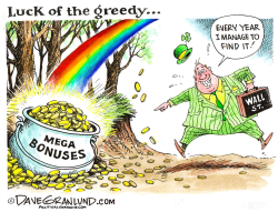 ST PATS DAY POT OF GOLD  by Dave Granlund