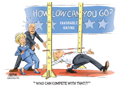 TRUMP LIMBOS PAST LOW FAVORABLE RATINGS- by R.J. Matson