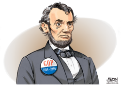LINCOLN LAMENTS THE END OF THE GOP- by R.J. Matson