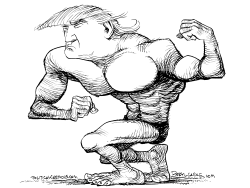 TRUMP THE STRONGMAN by Daryl Cagle