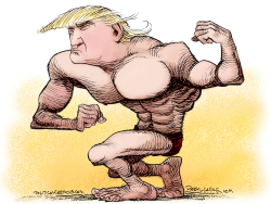 TRUMP THE STRONGMAN  by Daryl Cagle