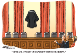 CONGRESS DECIDES TO RETIRE JUSTICE SCALIAS SEAT- by R.J. Matson