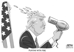 TRUMP PLAYS WITH FIRE by R.J. Matson