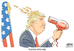 TRUMP PLAYS WITH FIRE- by R.J. Matson