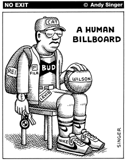 HUMAN BILLBOARD by Andy Singer