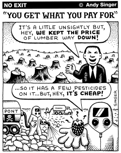 YOU GET WHAT YOU PAY FOR ENVIRONMENT by Andy Singer