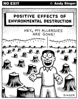 POSITIVE EFFECTS OF ENVIRONMENTAL DESTRUCTION by Andy Singer