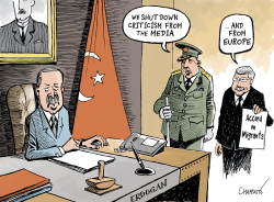 ERDOGAN'S STRONG HAND by Patrick Chappatte