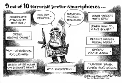 TERRORISTS AND SMARTPHONES  by Dave Granlund