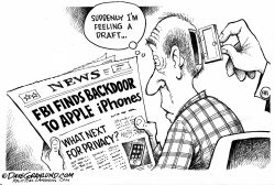 FBI OPENS APPLE IPHONE by Dave Granlund
