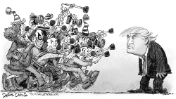 DONALD TRUMP AND THE MEDIA CIRCUS by Daryl Cagle