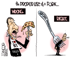 KASICH AND THE FORK  by John Cole