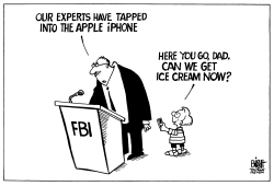 FBI AND IPHONES, B/W by Randy Bish