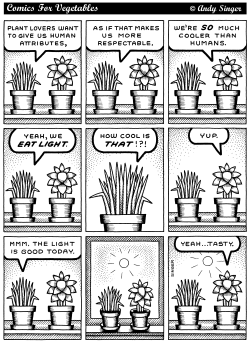 COMICS FOR VEGETABLES EAT LIGHT by Andy Singer