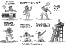 DONALD TRUMP ARGUES LIKE JOHN MCENROE WITH RNC UMPIRE by R.J. Matson