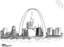 ST.LOUIS ARCH IS WRUNG OUT IN HEAT WAVE by R.J. Matson