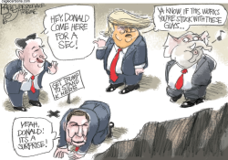 TRIPPING UP TRUMP  by Pat Bagley