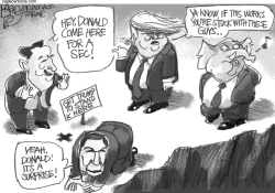 TRIPPING UP TRUMP by Pat Bagley
