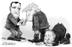 CRUZ AND KASICH COLLUDE AGAINST TRUMP by Daryl Cagle