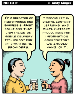 CONTEMPORARY BUSINESS SPEAK COLOR VERSION by Andy Singer