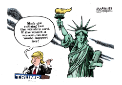 TRUMP AND THE WOMEN'S CARD  by Jimmy Margulies