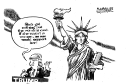 TRUMP AND THE WOMEN'S CARD by Jimmy Margulies