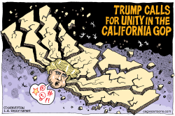 LOCAL-CA TRUMP CALLS FOR UNITY  by Monte Wolverton