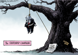 SUSPENDED CAMPAIGN  by Nate Beeler