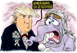 TRUMP WEDDING PICTURE  by Daryl Cagle