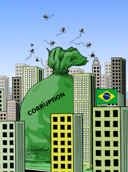 CORRUPTION EMBRACES BRASIL by Arcadio Esquivel
