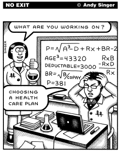 CHOOSING A HEALTHCARE PLAN by Andy Singer