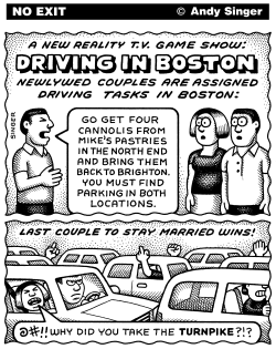 DRIVING IN BOSTON GAME SHOW by Andy Singer