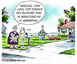 GRADS AND MAILBOXES  by Dave Granlund