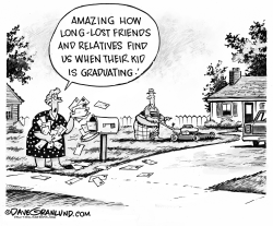 GRADS AND MAILBOXES by Dave Granlund